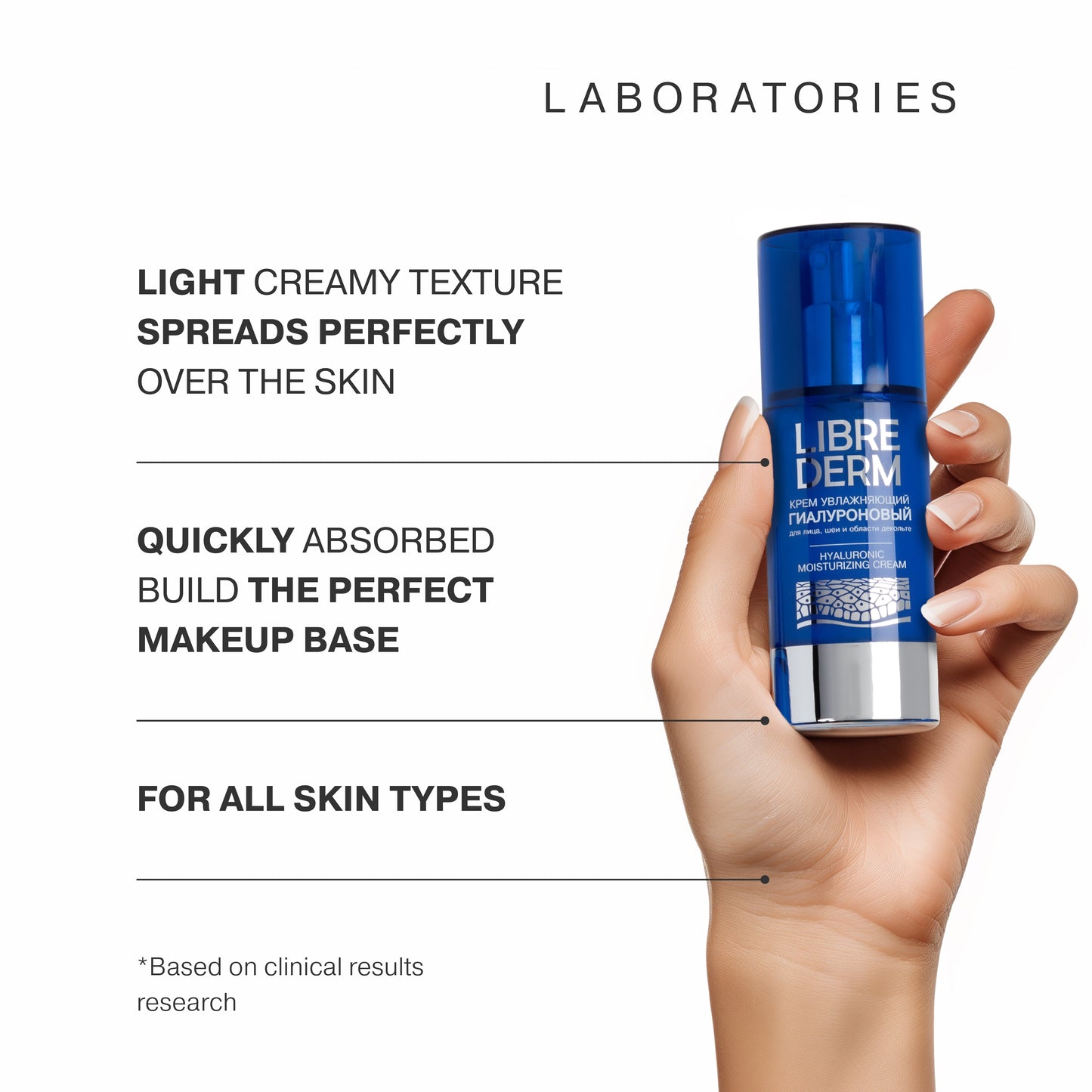 Hyaluronic Увлажняющий крем для лица, шеи и зоны декольте, 50 мл
